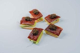 Peckin' Duck with Sweet Pancets and Caviar