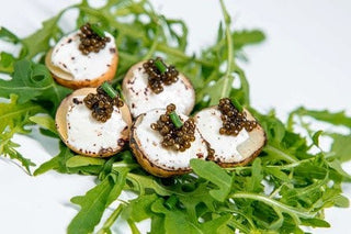 Crispy Potato Rounds with Sour Cream and Caviar