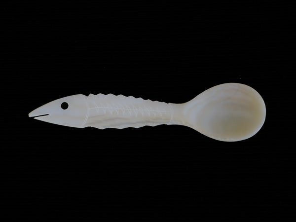 New Sturgeon Shaped Mother of Pearl Spoon